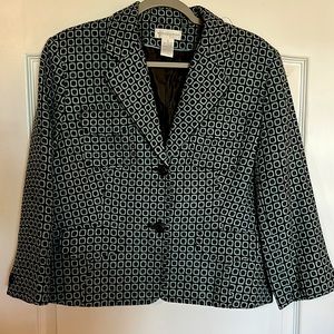 Worthington blazer light blue and black size 12